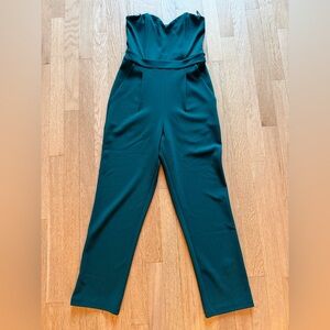 EUC Express emerald green jumpsuit size 0